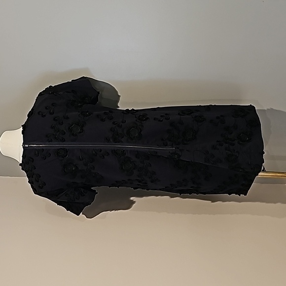 Banana Republic Navy Embroidered Jacquard Dress size 6 - Picture 5 of 7